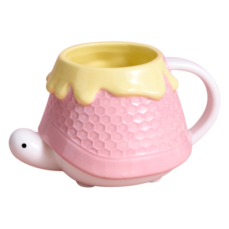 Tortuga miel agua taza tortuga regalo novia regalo cumpleaños Taza de cerámica creativa taza Linda