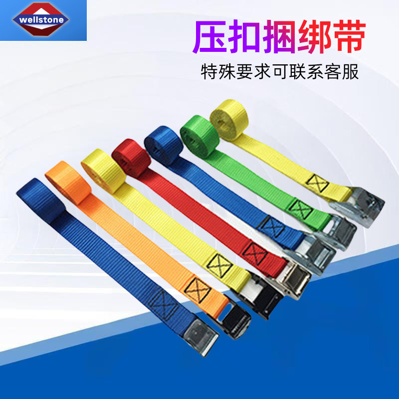 货物捆绑带厂家批发固定带压扣捆绑带简易行李固定带织带收紧