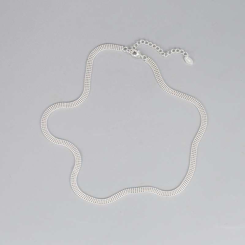 Spring Ring Trigger Clasp Closure Clasp Closure Type Silver Plated Plating Material 925 Sterling Silver Patchwork Plating Geometric Long Necklace Necklace Choker