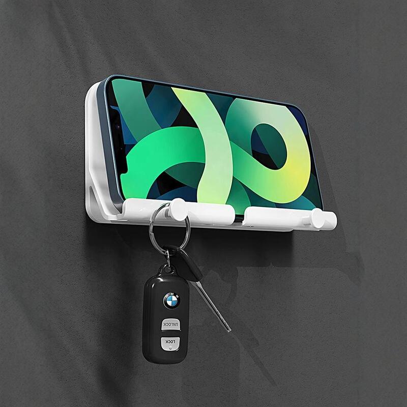Adhesive Mobile Phone Holder Lazy Wall Charging Storage Box Wall-mounted Tablet Storage Bracket Adhesive Mobile Phone Holder Lazy Wall Charging Storage Box Wall-mounted Tablet Storage Bracket