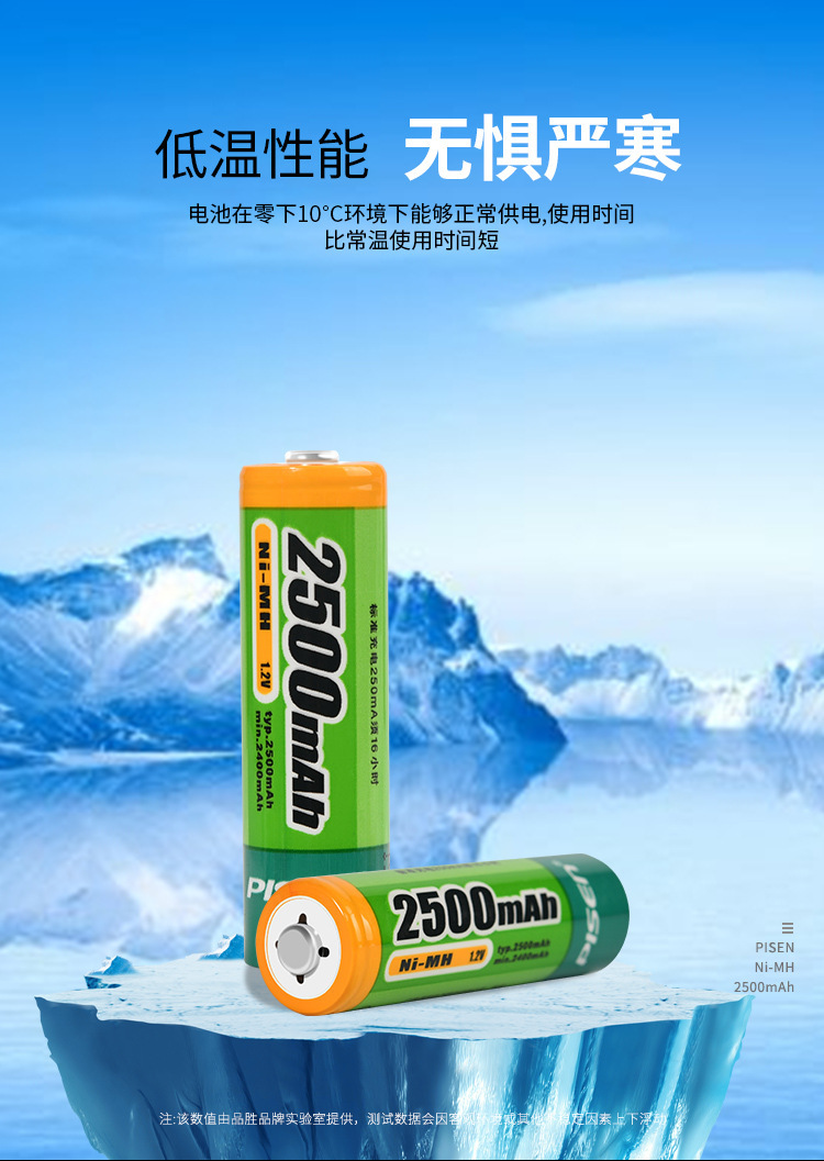 Pinsheng No. 5 Rechargeable Battery 2500Mah Nickel-Metal Hydride Battery (2 Pieces) 1300 Nickel-Metal Hydride Rechargeable Battery 2 Pieces Wholesale