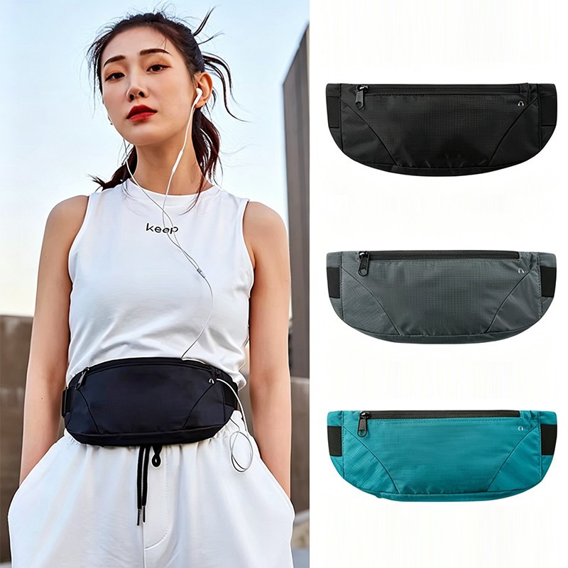 [Lightweight and Close-Fitting] Outdoor Running Waist Bag, Summer Sports Mobile Phone Bag, Men's and Women's Outdoor Fitness Waterproof Ultra-Thin Waist Bag