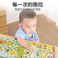 Quiet Book Baby Repeatedly Tears and Pastes Busy Book Literacy Recognition Animals Children's Enlightenment Early Education Brainy Toy
