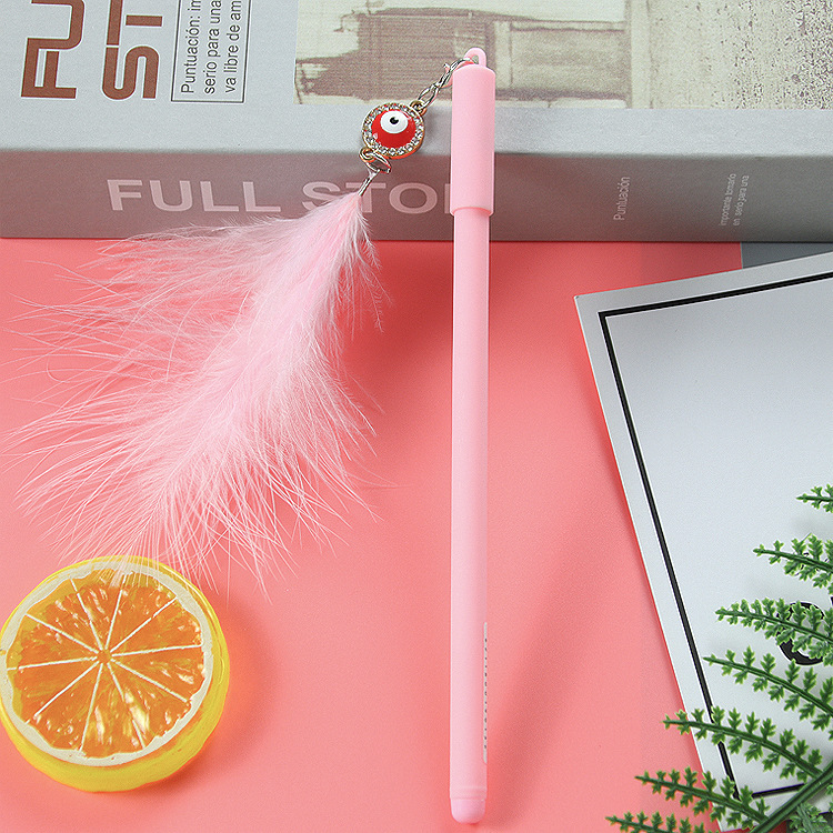 INS chica corazón colgando pluma lindo estudiante papelería colgante pluma de gel pluma de agua de cadena pluma de firma de Oficina Creativa