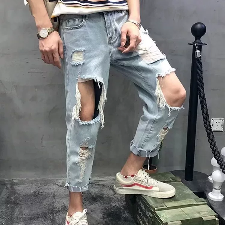 Spring retro jeans, trousers, American style