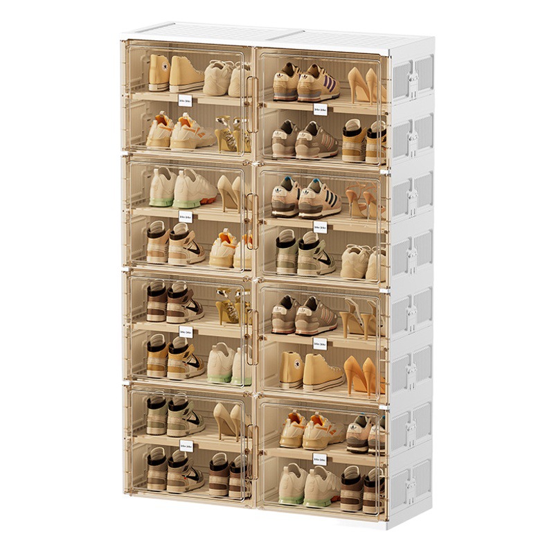 JEKO zapato Gabinete integrado gabinete de exhibición de almacenamiento en el hogar gabinete de exhibición con puerta plegable zapato transparente personalizado caja de zapatos transfronteriza minería caliente