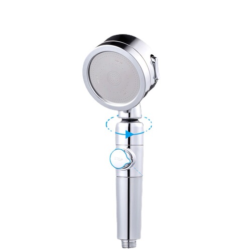 Pressurized handheld showerhead, filtered water purification shower, large water heater nozzle, pressurized one-touch water-stop shower head for bathing