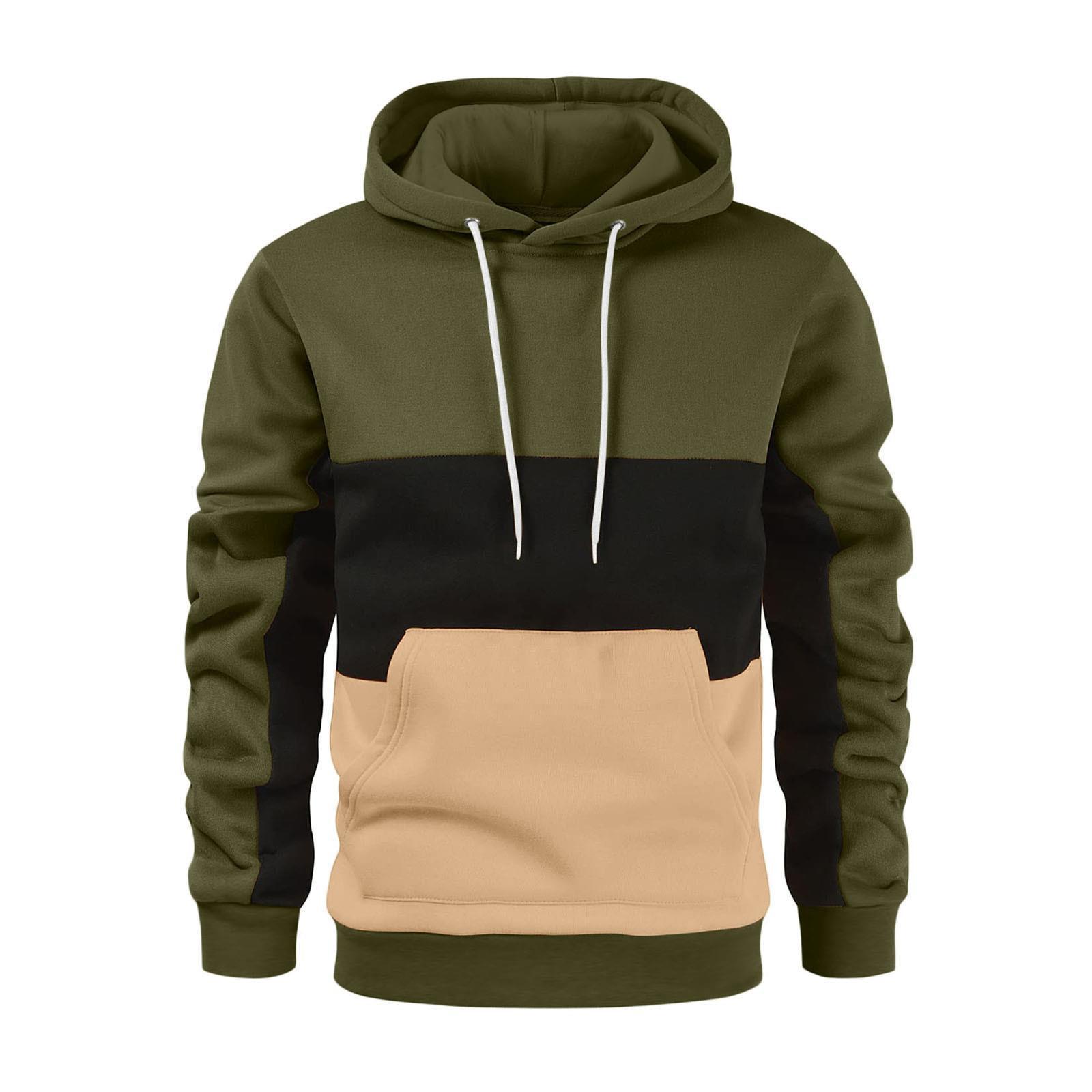 Herren Hoodie Mit Colorblock Design Für Herbst Und Winter_voghion.com