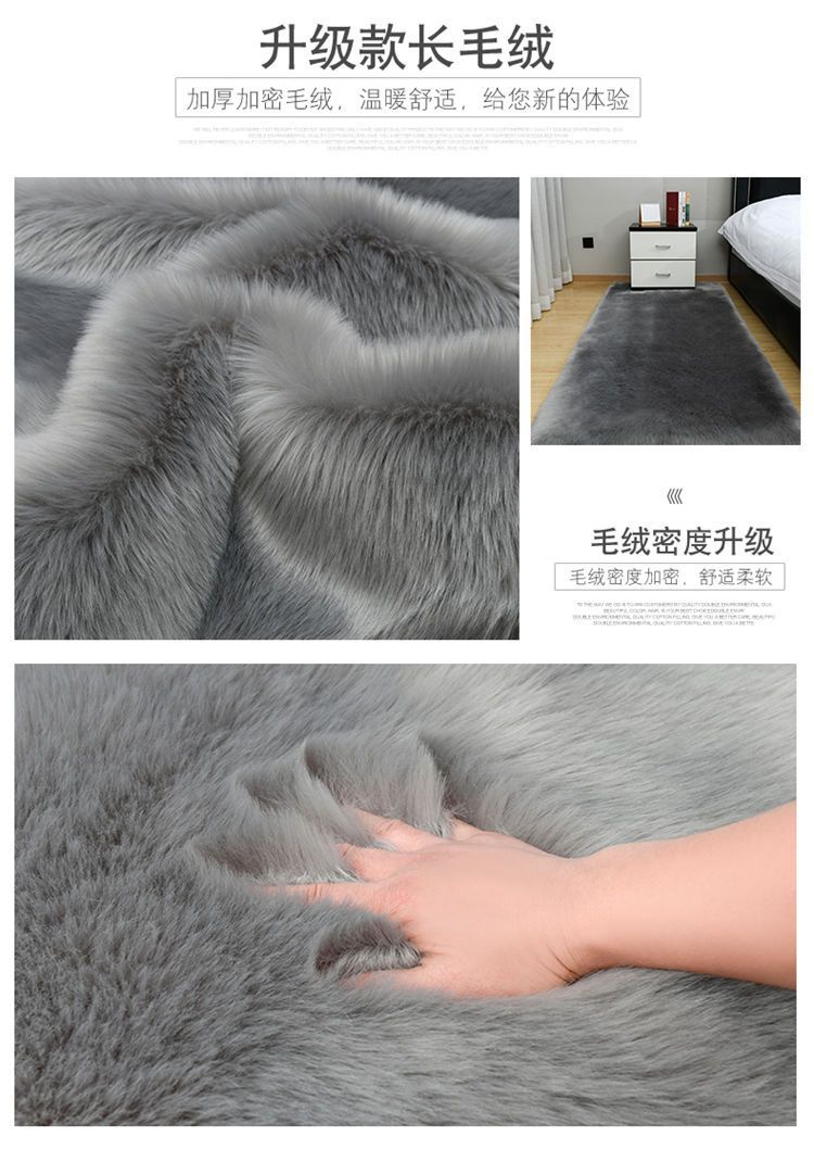 New Chinese-Style Large Red Chair Cushion, Faux Cashmere Door Mat, High-End Blue Carpet for Living Room Decoration and Grand Opening