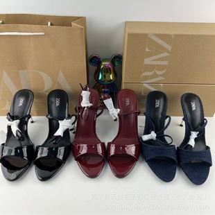 ZAR������ƷŮЬ��ɫ�{ɫ��Ƥ����ϵ¶ֺ���߸�����ԸЕr�Л�Ь