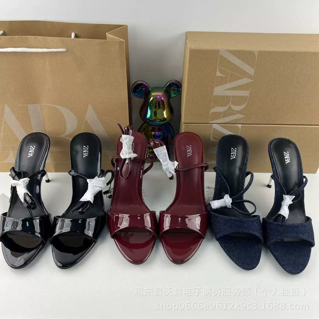 Новые женские туфли ZAR весна, черные и синие, лакированная кожа, металлические, открытый носок, шпильки, сексуальные модные босоножки