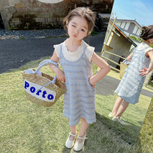 女童吊带裙套装2024新款夏装韩版洋气春季儿童甜美打底小女孩裙子