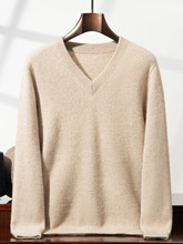 简约配衬衫针织打底衫领双股加厚穿山羊绒衫男七针商务休闲百搭