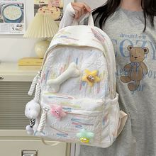 高颜值软妹少女双肩包ins日系可爱书包大学生大容量背包百搭