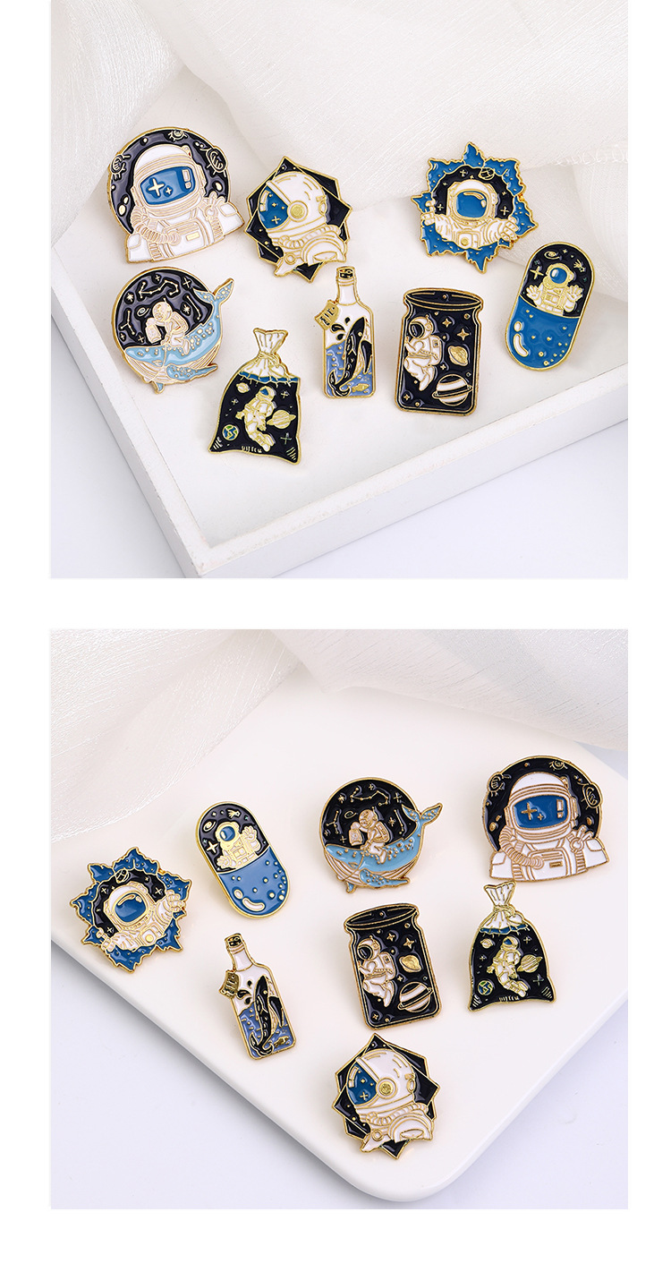 Cartoon Style Geometric Starry Sky Alloy Enamel Unisex Brooches display picture 3
