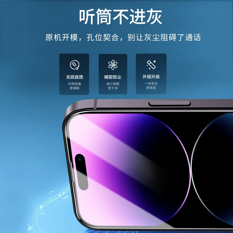 Покрытие защитной матовой пленкой для экрана (совместимо с Apple iPhone16) — пылеудаление HD, опции приватности и пурпурного света