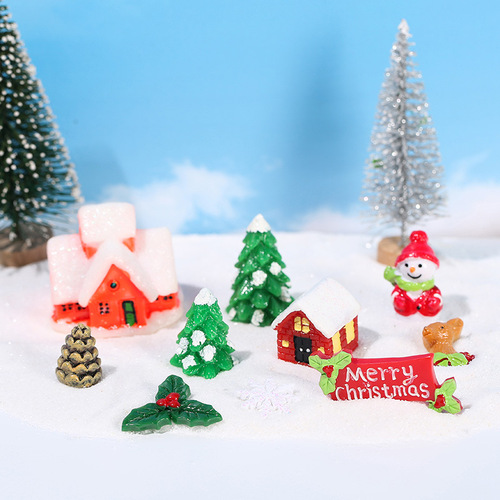 Creative Christmas Ornament Moss Micro Landscape Eco Bottle Accessories Christmas Tree Succulent Decor Small Ornament DIY Scene