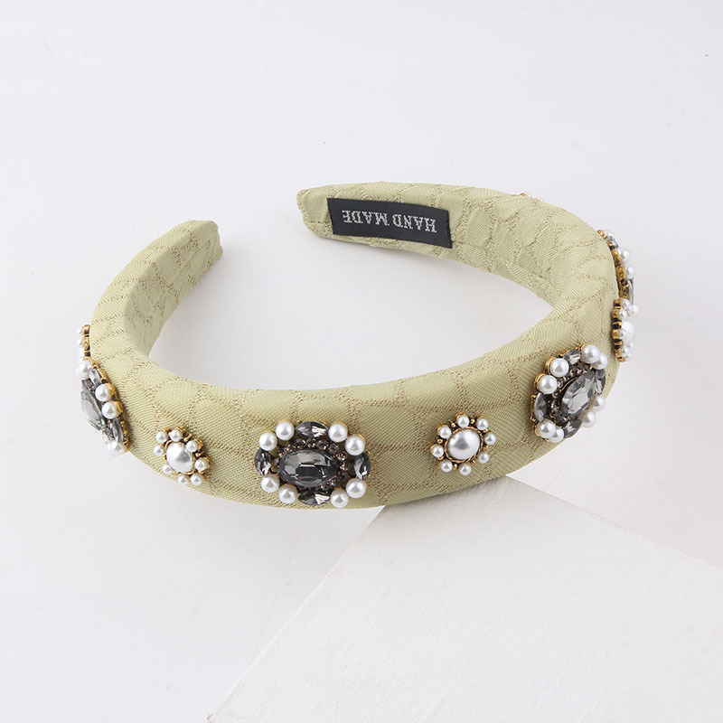 Simple Style Geometric Flower Rhinestone Inlay Artificial Rhinestones Pearl Hair Band display picture 4