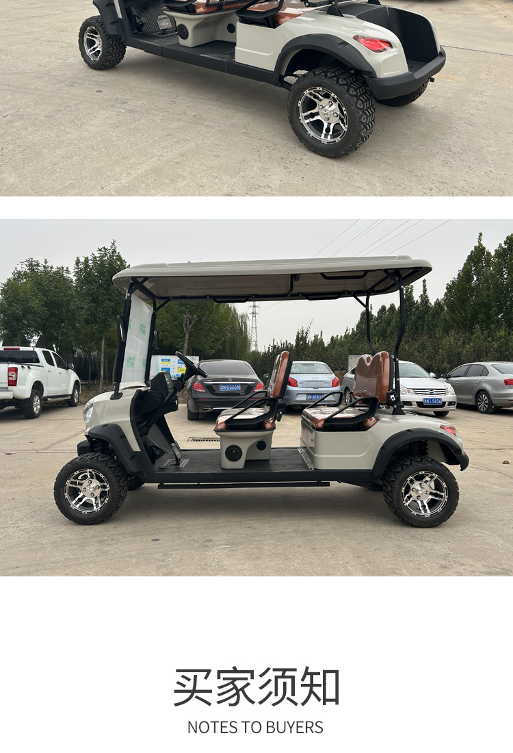 Foreign Trade Cross-Border Golf Cart Off-Road Electric Four-Wheel Sightseeing Car Scenic Golf Course Airport Shuttle Bus