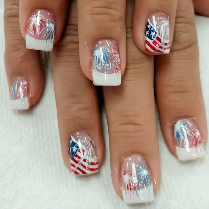 European and American French Star Strip Wear Nail Art Wholesale Pure Fairy Fingernail Patch Removable Nails