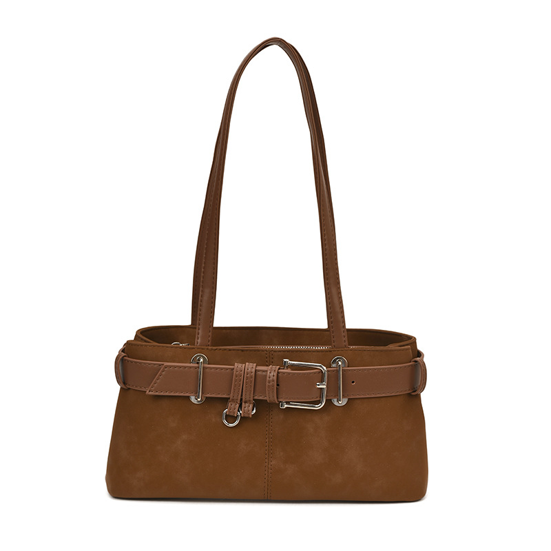 2025 Autumn/Winter New Retro Underarm Bag For Women High-End Fashion Shoulder Bag Commuter Baguette Handbag - Thumbnail 7