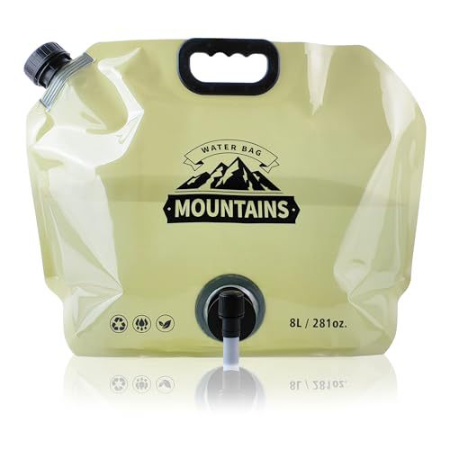 Premium outdoor portable folding water bag, 8L large capacity, thickened, food-grade camping water storage bag, foldable water container