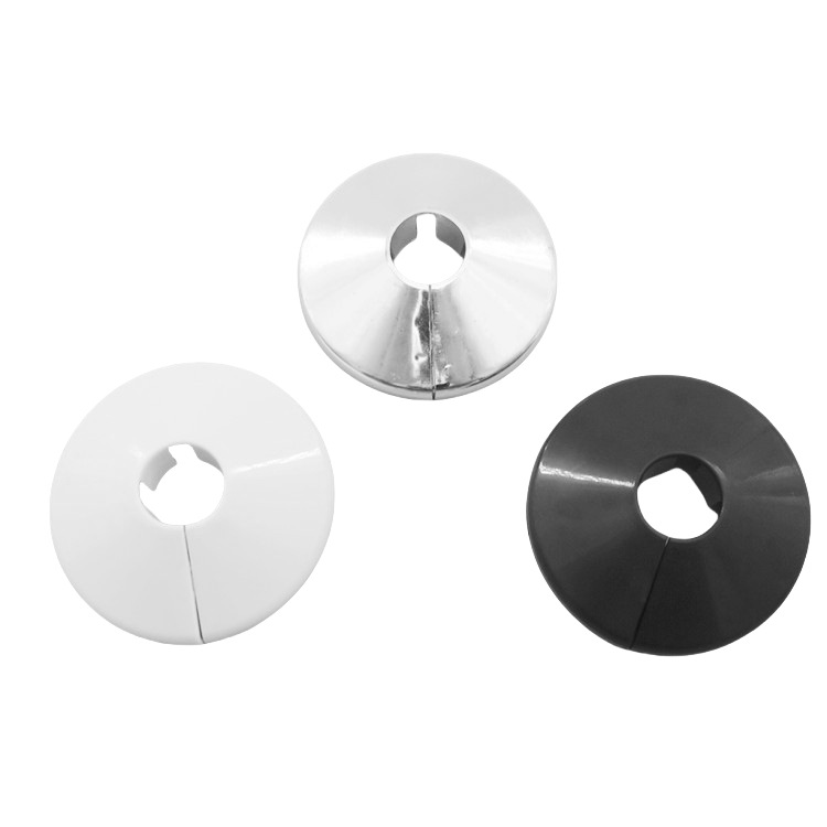 Tubo decorativo de 15mm cubierta gas calentador de agua tubo de escape de humo decoración de la pared porcelana feo blanco cromado cubierta hebilla anillo de sello