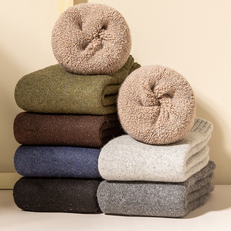 Warm solid color colored winter cashmere woolen demi-season knee…