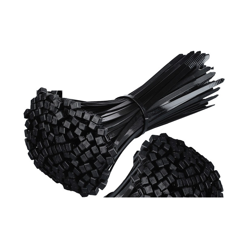 Self-Locking Nylon Cable Ties, White & Black Plastic Ties, 4x200 Wire Management Straps, Sun-Protective Buckle-Type Fasteners&mdash;Manufacturer