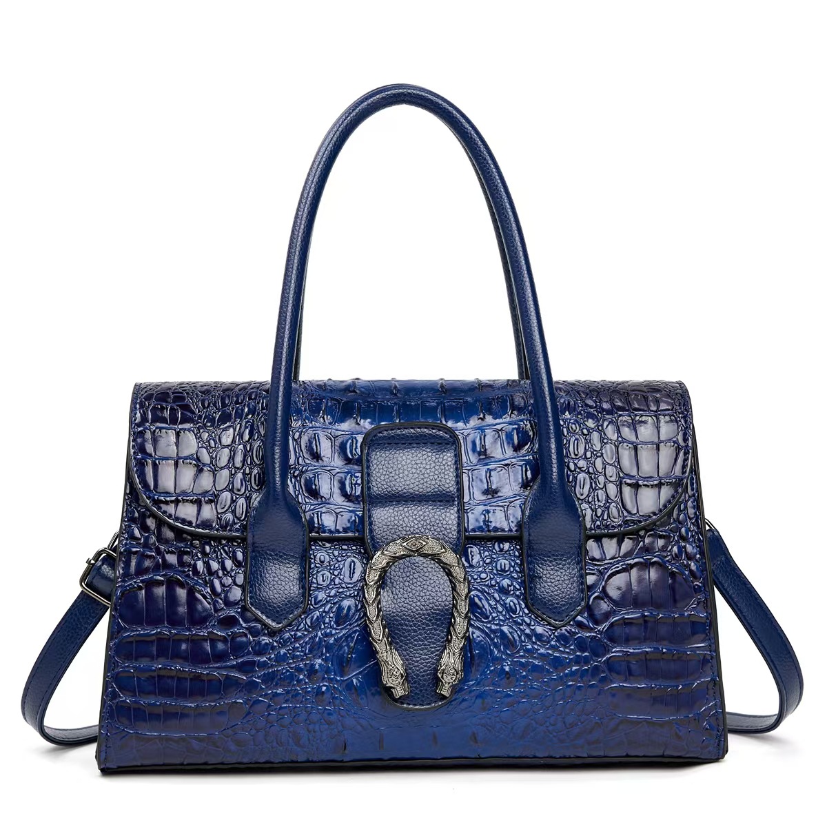 Clásico cocodrilo estampado bolso de mano casual de gran capacidad versátil bolso de hombro de moda de viaje mochila bolso de mano