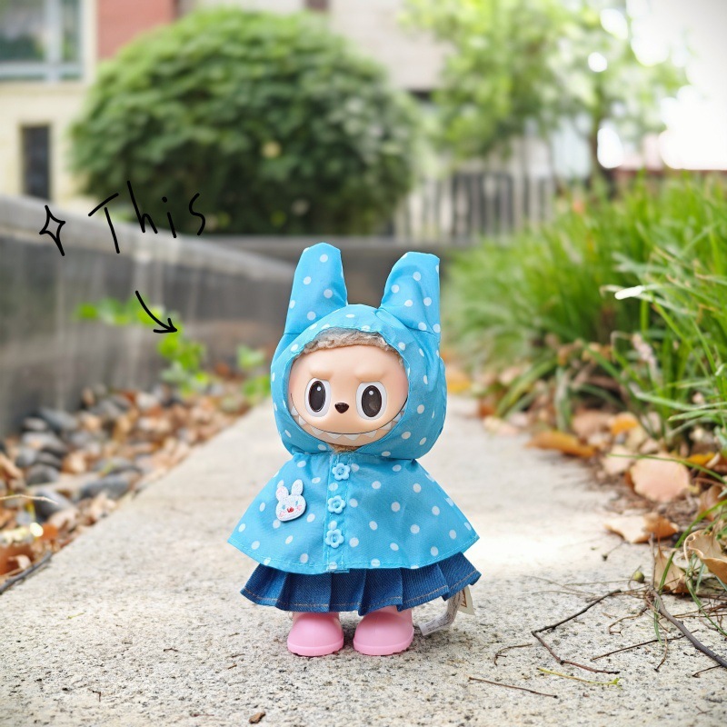 拉布布衣服labubu娃衣换装小靴子雨衣换装玩偶防水服衣服|undefined