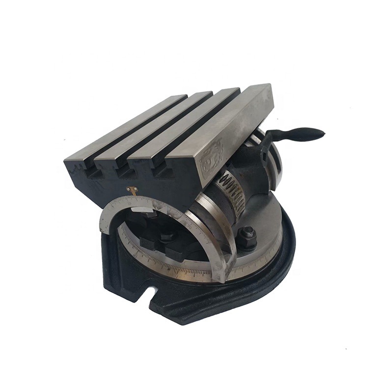 可调角度台附回转台可倾式铣床工作台CNC铣床钻床重型工作台250S