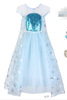 Small princess costume, nail sequins, trench coat, long summer dress, “Frozen”, mid length