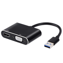 免驱usb3.0转hdmi+vga二合一高清转换器支持复制拓展模式1080p