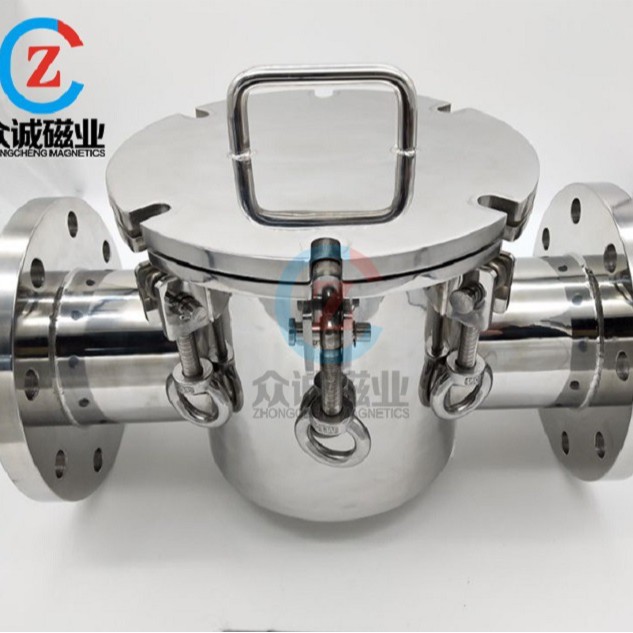 流体管道永磁除铁器 管道除铁器 液体管道除铁器 浆料金属分离器