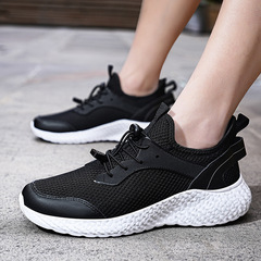 跨境48大碼男鞋透氣網面休閒運動鞋輕便百搭網布鞋男一腳蹬網鞋子