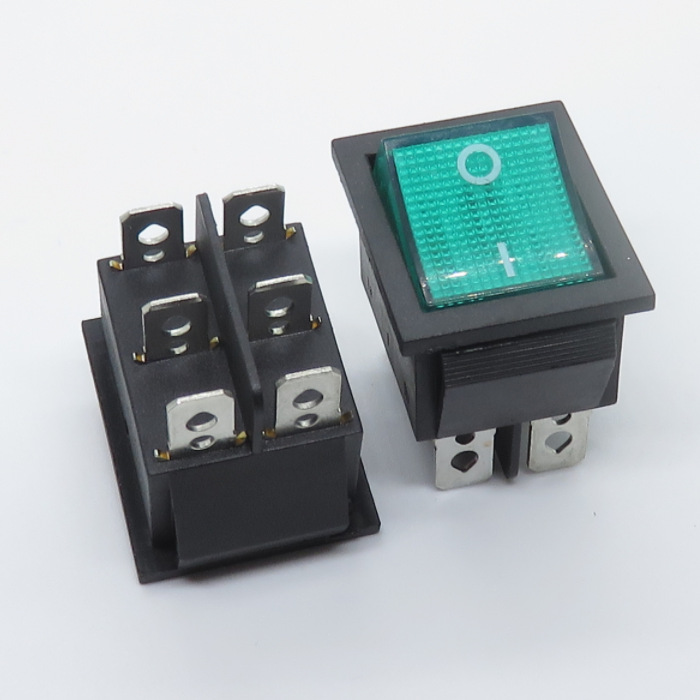 10A 16A 30A优质船型开关 KCD4  四脚六脚 带灯翘板开关