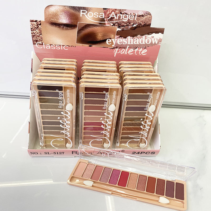 RosaAngel nuevos productos de comercio exterior transfronterizo 12 colores perlados matte color grande sombra de ojos plato maquillaje al por mayor