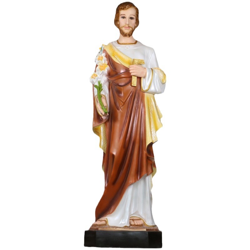140cm San José Ornamentos Mirando Estatuas de Fiberglass Decoración de la Iglesia