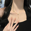 Necklace, universal sweater, advanced accessory with bow, light luxury style, high-quality style