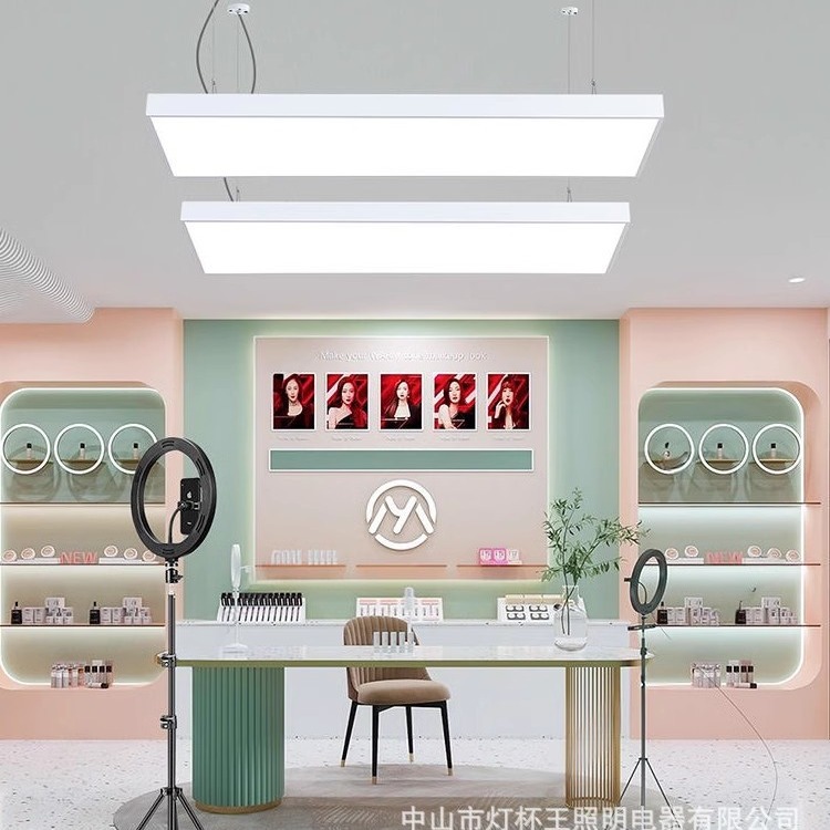 lámpara de techo especial de sala de transmisión directa LED lámpara sin sombra lámpara de línea de absorción lámpara de línea de suspensión lámpara sin sombra lámpara de ropa peluquería lámpara de techo