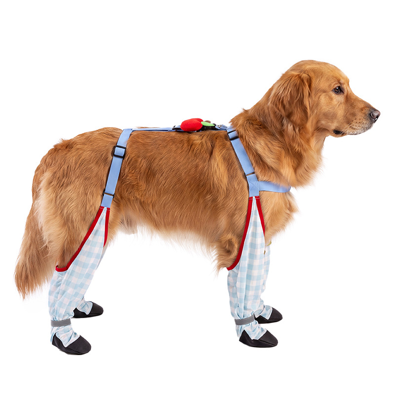 Zapatos de cuatro patas para mascotas, primavera y verano, zapatos para perros grandes y medianos, resistentes al desgaste, resbaladantes, no fáciles de caer, todo incluido