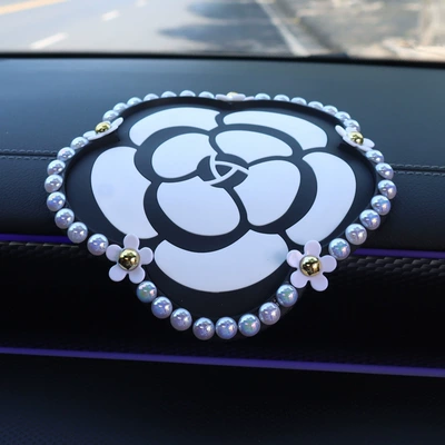 ornaments jewelry manufacturers, Anti-slip mat - camellia-color-pearl-small-wrinkled-chrysanthemum-17cm