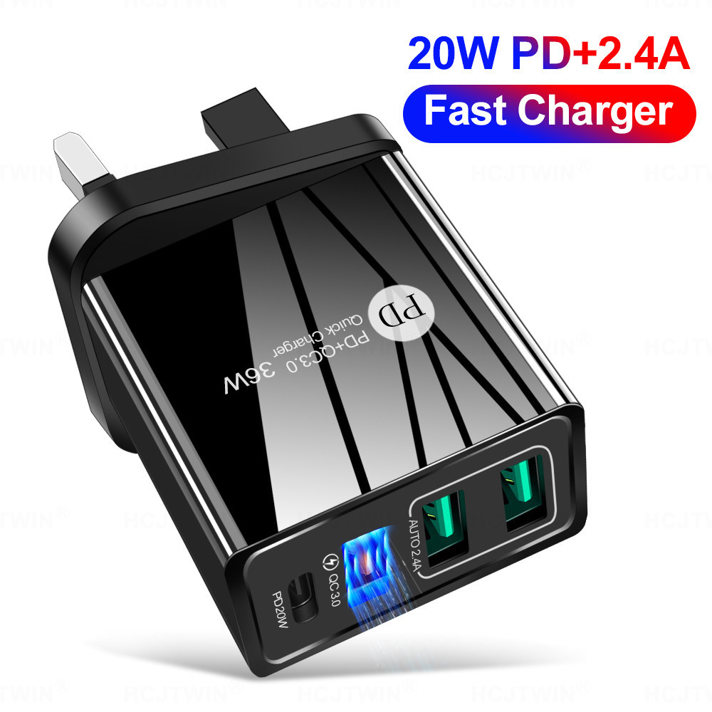 4A koʻp portli PD20W+2.4A USB zaryadlagich