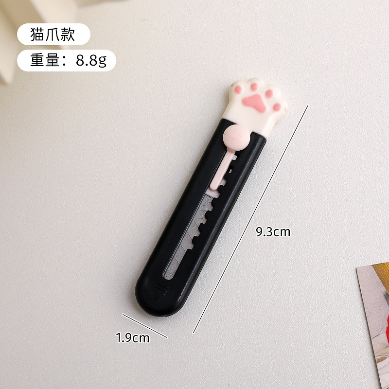 Cuchillo de dibujos animados creativo lindo dibujos animados cuchillo de corte de papel portátil cuchillo de cuentas de mano nube gato