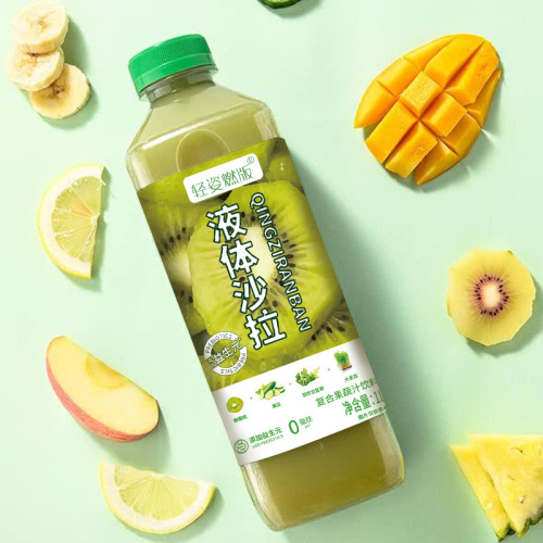 Liquid salad 1 bottle, 1000ml, meal replacement light liquid, clean ingredients, prebiotics, non-gluten village fruit and vegetable juice