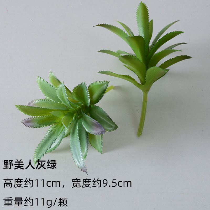 严选仿真多肉植物盆景植绒迷你假多肉配件插花绿植墙DIY装饰摆件|undefined