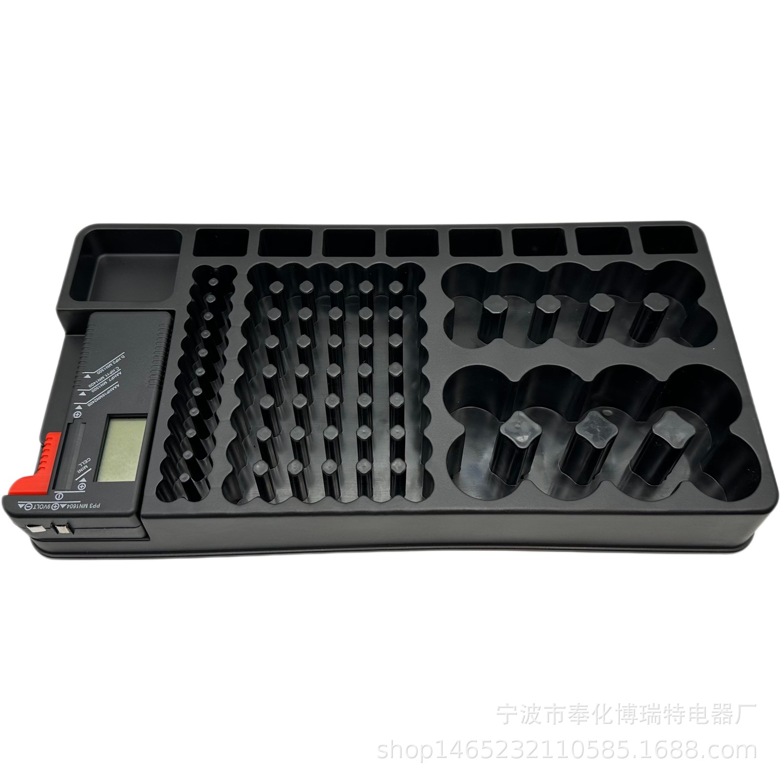亚马逊 液晶电池测试器 电池容量测试器 电池强弱指示收纳盒
