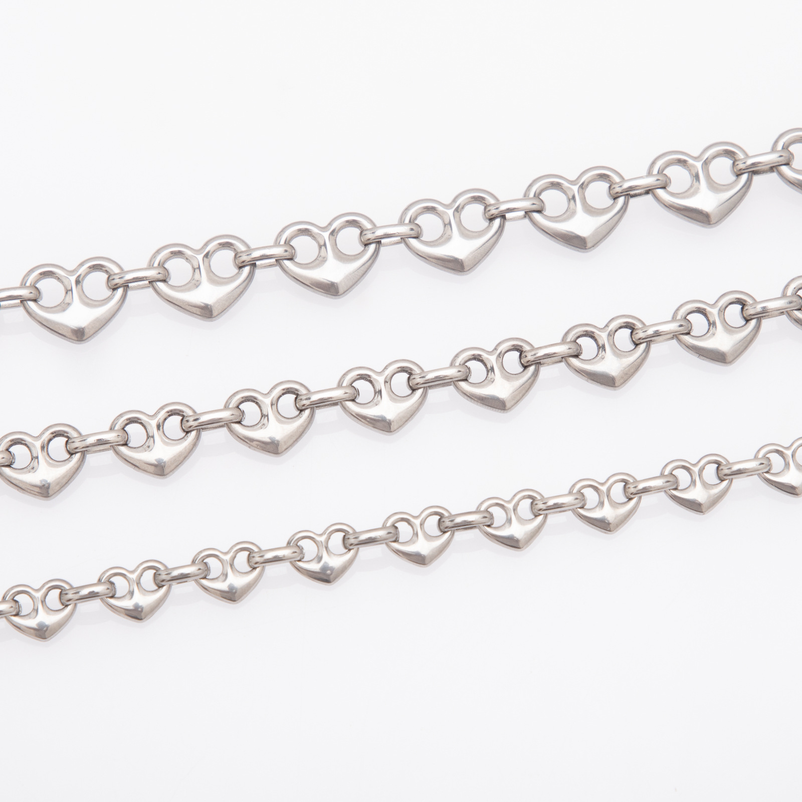 20g Weight Chain Jewelry Making Type Bracelets Classification 1 Piece Quantity 304 Stainless Steel Material Heart Shape Pattern All Seasons Season Casual Style 1 Piece 304 Stainless Steel Bracelets Chain Casual Heart Shape 11