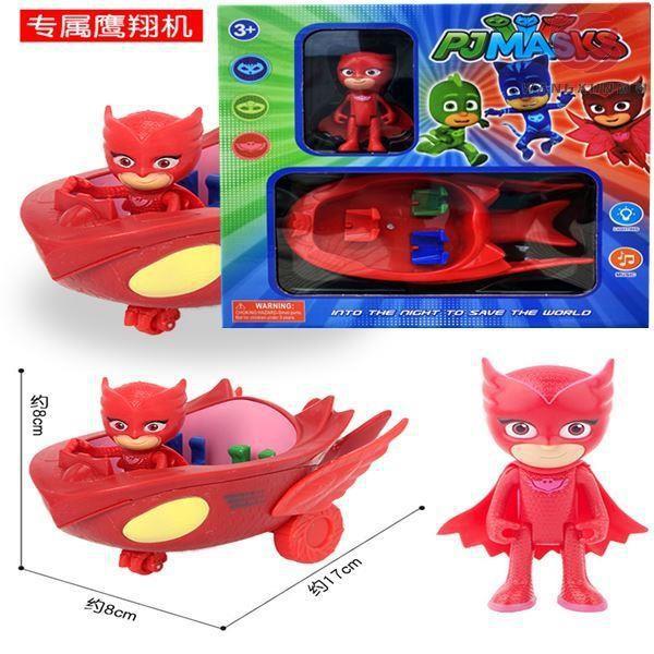 Pijamas completos pequeños héroes juguetes gatos niños búhos niñas niños paredes máscaras enmascaradas